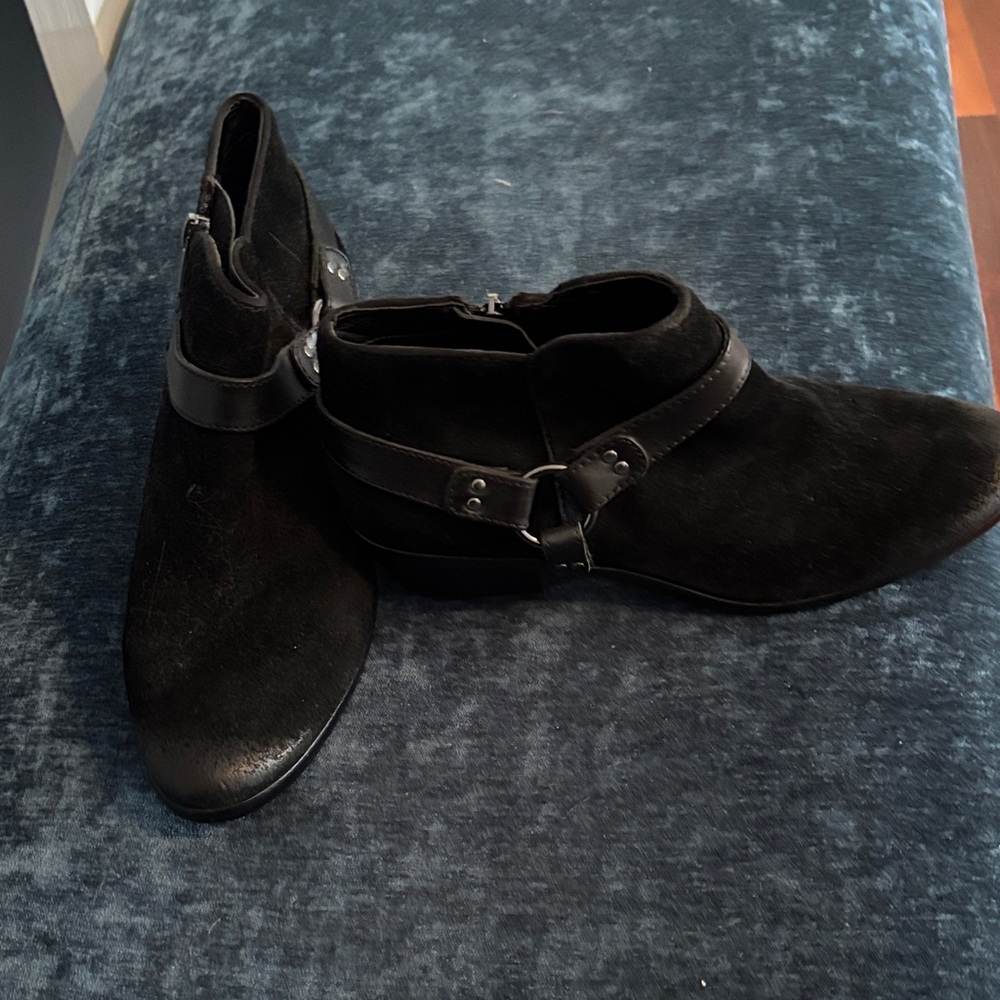 Circus by Sam Edelman Black Suede Chukka Boots with Harness Strap